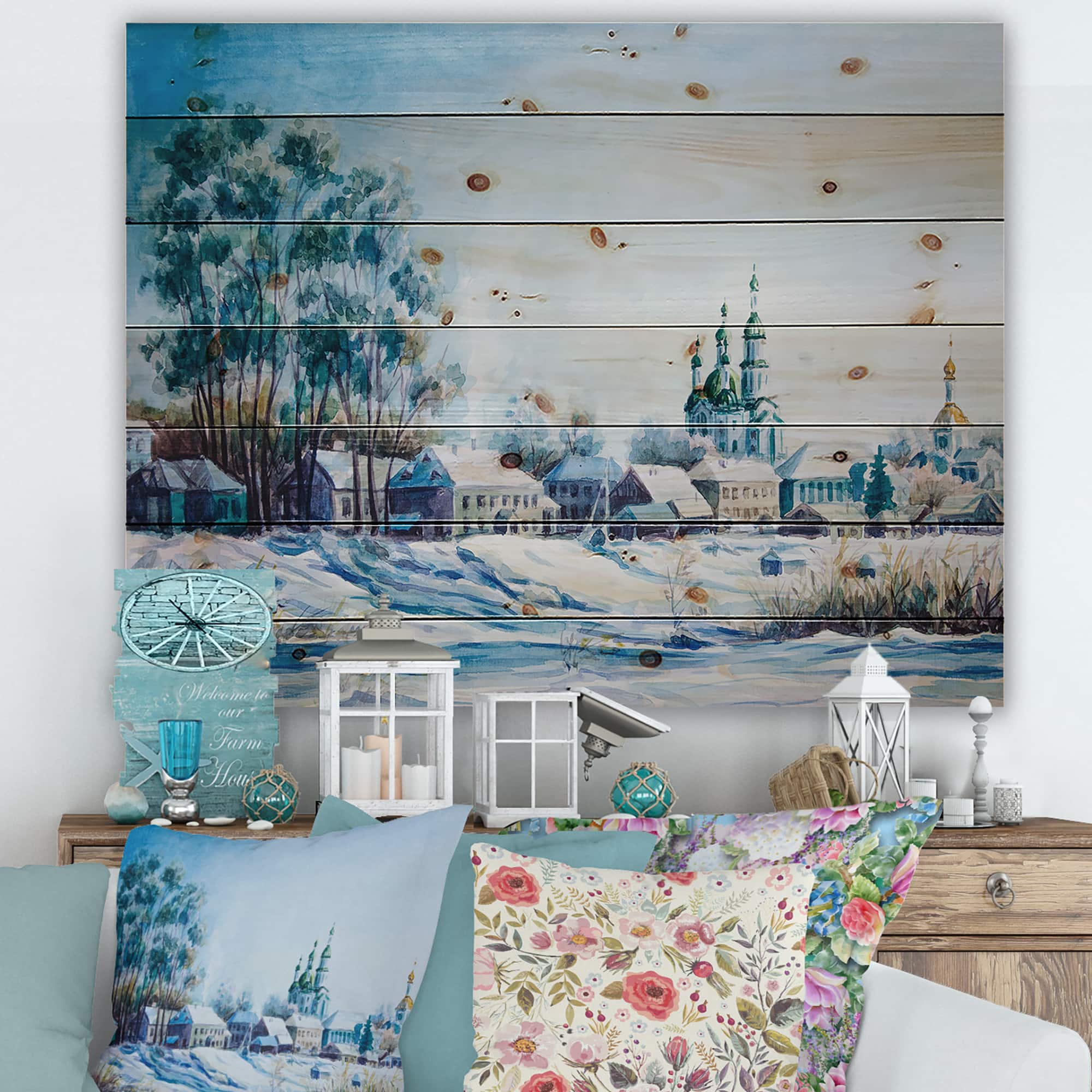 Designart - Small Town In Winter Times